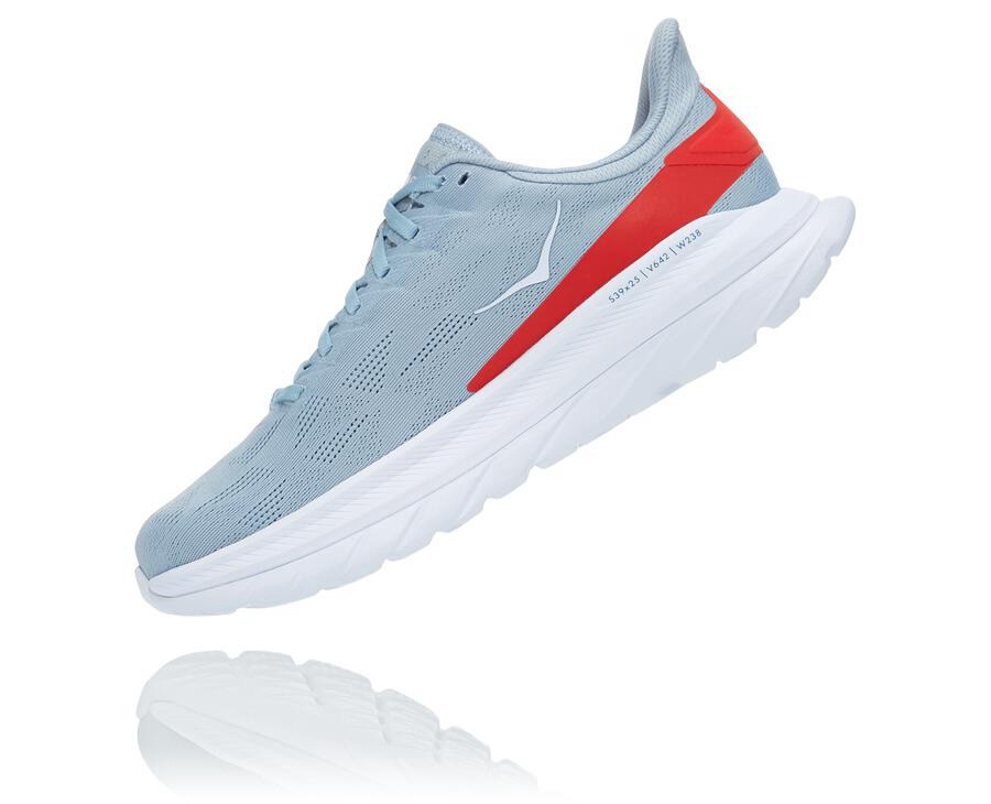 Hoka Australia One One Mach 4 - Mens Running Shoes Blue/White - ICAFK-3075